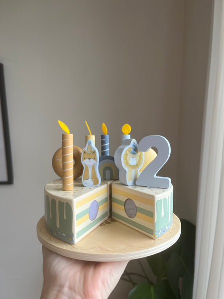 Wooden Birthday Cake Little Dutch Blue