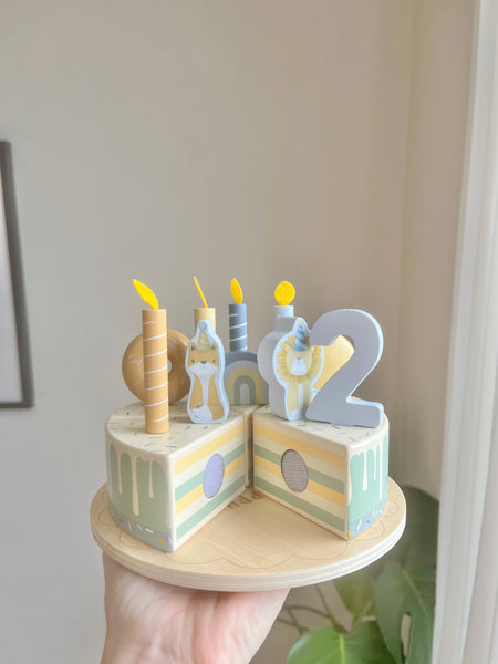 Wooden Birthday Cake Little Dutch Blue