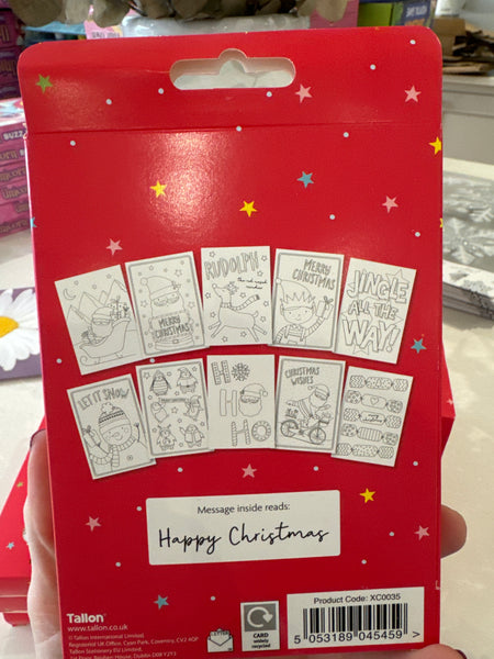 Colour Your Own Christmas Cards 10 Pack