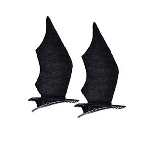 Black Bat Ear Hair Clips