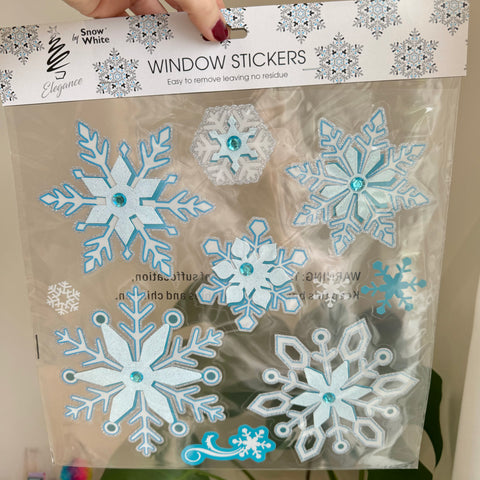 Snowflake Window Stickers (Sequin)