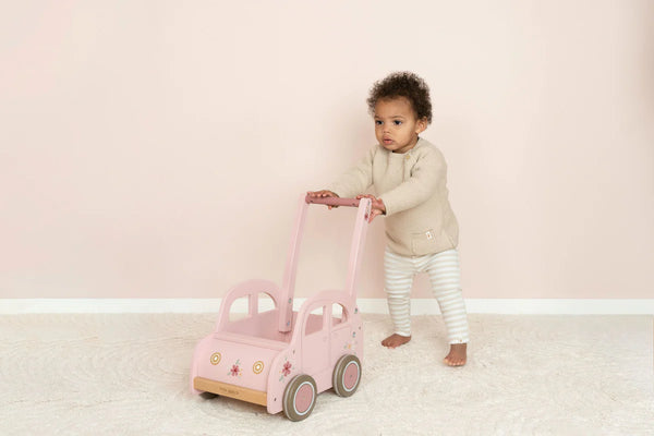 Little Dutch Baby Walker Pink Car