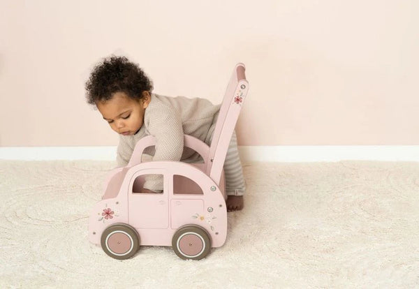 Little Dutch Baby Walker Pink Car