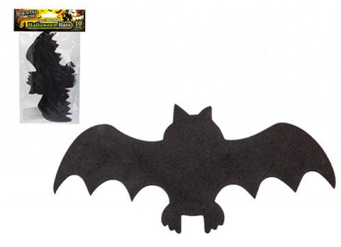 Halloween Foam Bat Decorations 10 pack