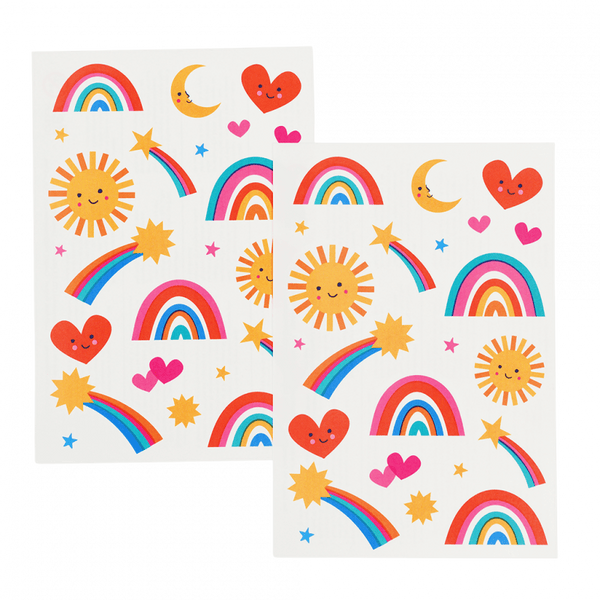 RAINBOW TEMPORARY TATTOOS (2 SHEETS)