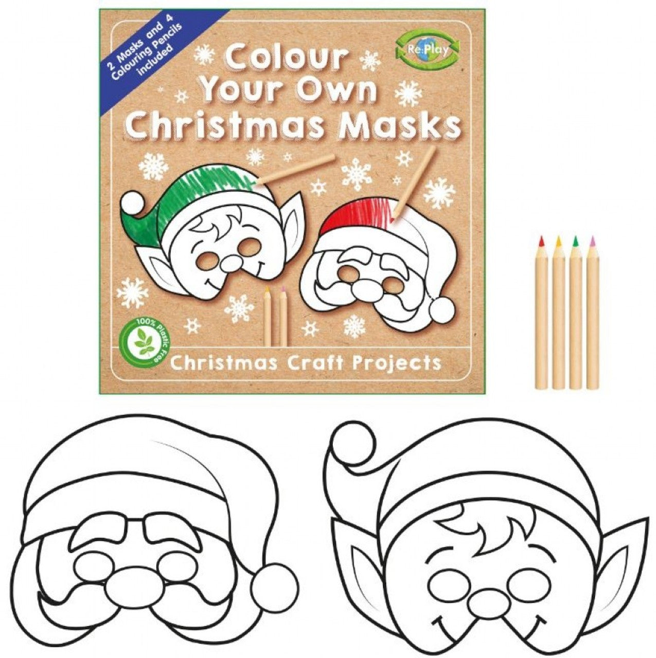 Christmas Colour Your Own Christmas Masks