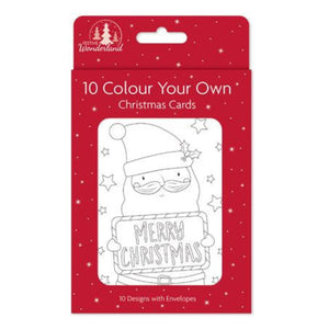 Colour Your Own Christmas Cards 10 Pack