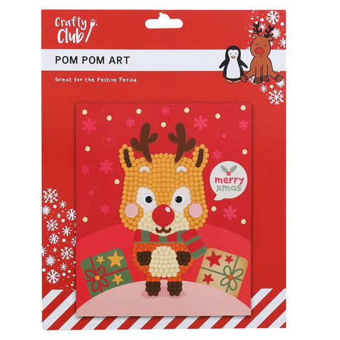 Pom Pom Art Reindeer