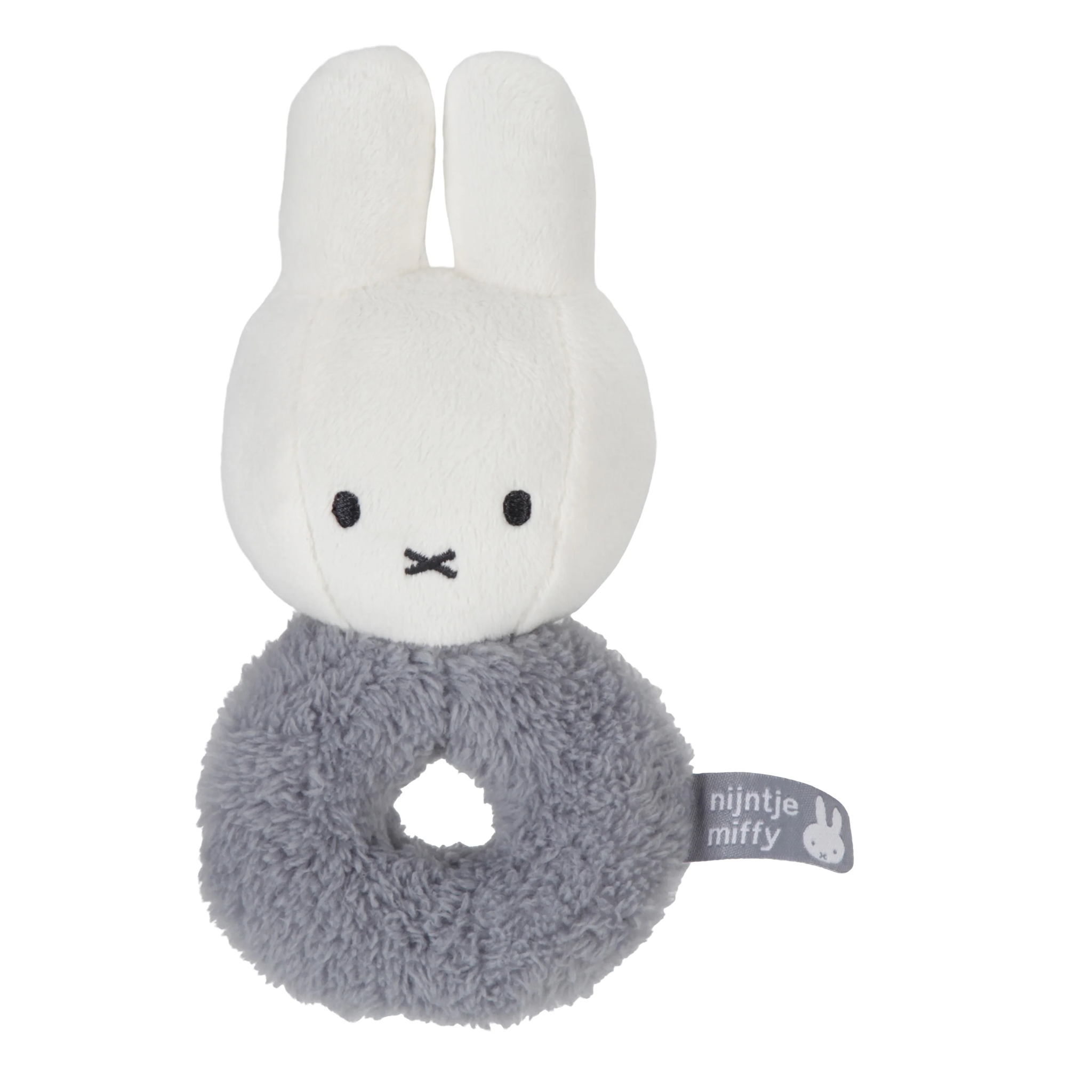 Little Dutch Miffy Fluffy Blue Ring Rattle