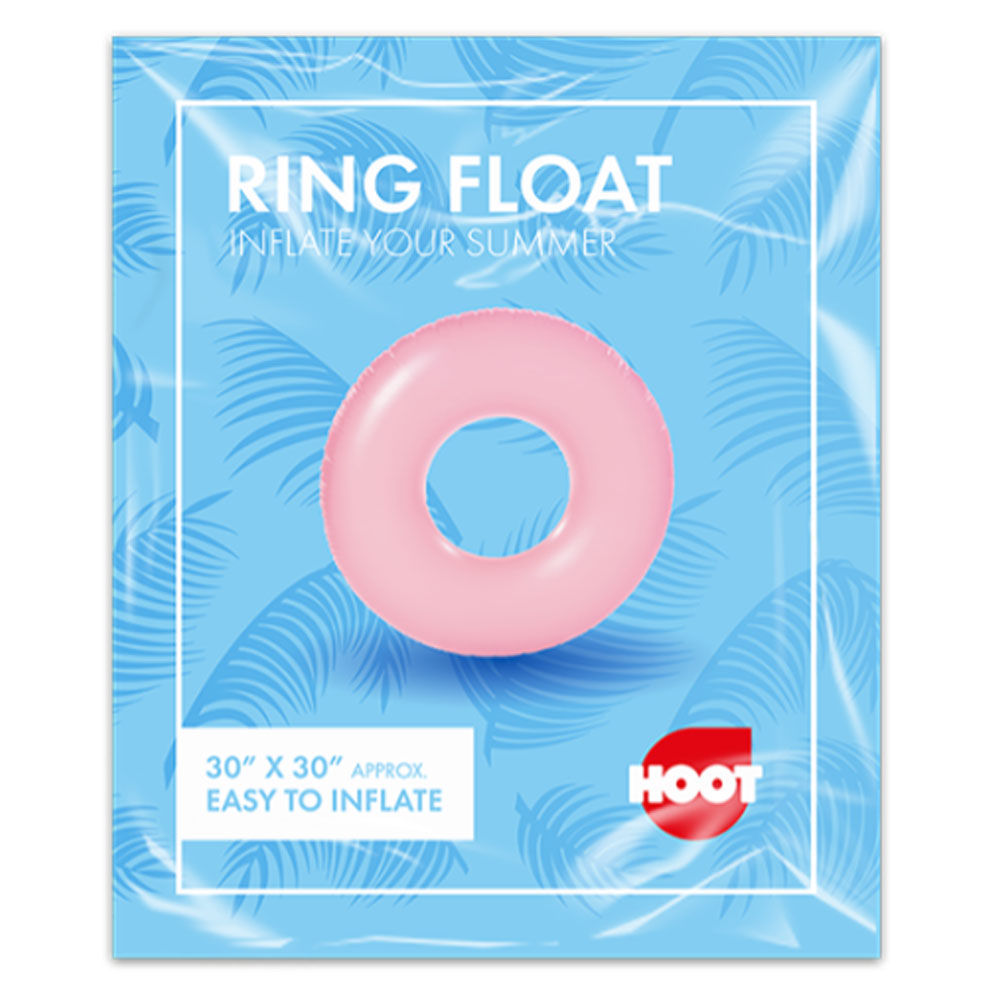 Kids 30 Inch Swim Ring Plain Pink