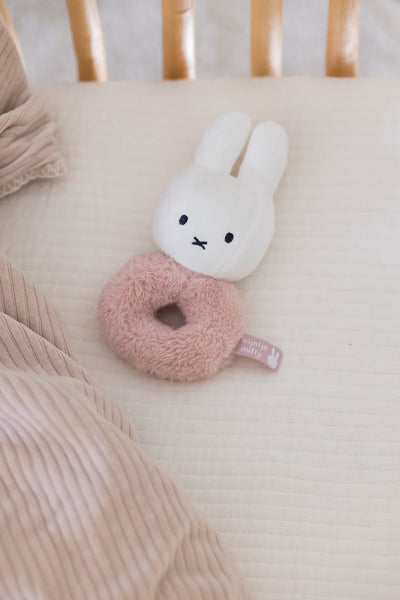 Little Dutch Miffy Fluffy Pink Ring Rattle