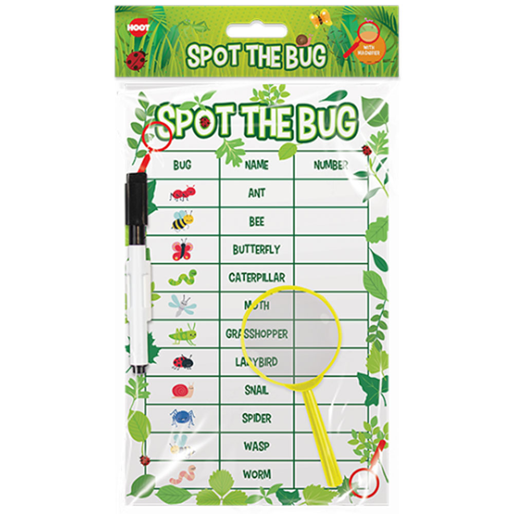 Bug Activity Wipe Clean Sheet + Magnifying Glass