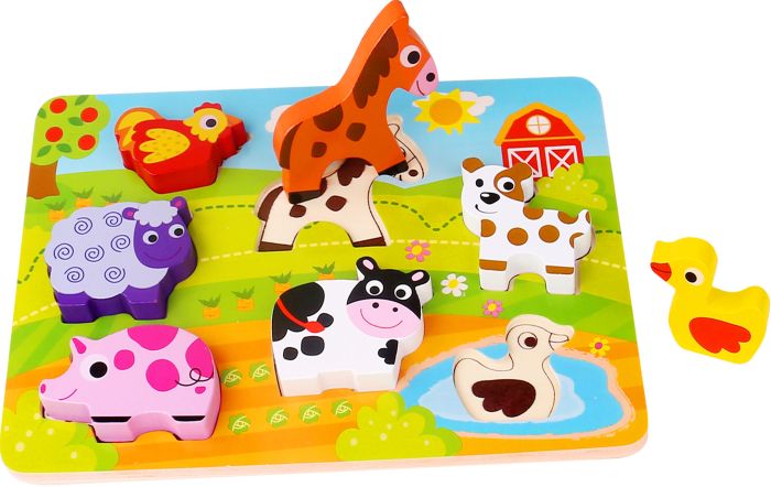 Wooden 8 Piece Chunky Farm Puzzle