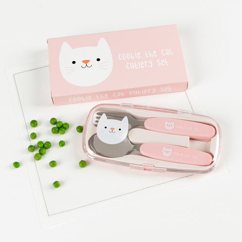 Cookie the Cat Cutlery Set in a Case