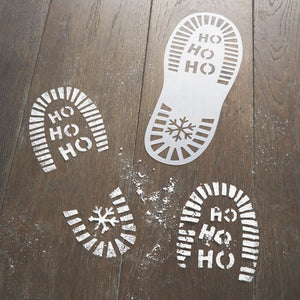 SANTA'S FOOTPRINT CHRISTMAS STENCILS