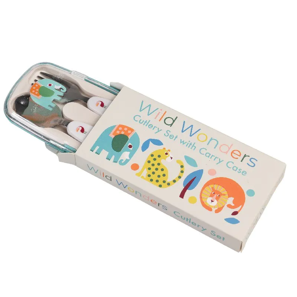 Wild Wonders Animal Cutlery Set in a Case