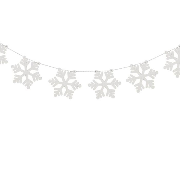 CHRISTMAS WOODEN SNOWFLAKE BUNTING